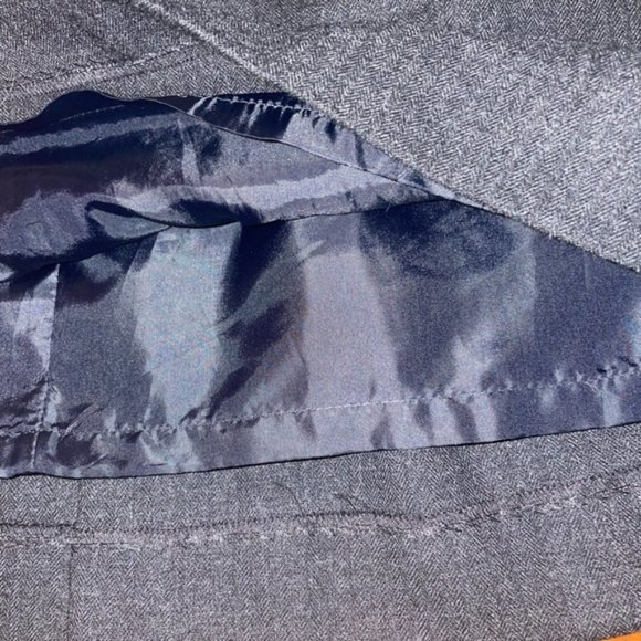 Gap Wool Blend Pleated Front Grey A Line Mini Skirt - Picture 7 of 13